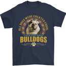A Bulldog Dog Mens T-Shirt 100% Cotton Navy Blue
