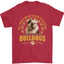 A Bulldog Dog Mens T-Shirt 100% Cotton Red