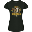 A Bulldog Dog Womens Petite Cut T-Shirt Black
