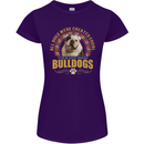 A Bulldog Dog Womens Petite Cut T-Shirt Purple