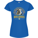 A Bulldog Dog Womens Petite Cut T-Shirt Royal Blue