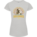 A Bulldog Dog Womens Petite Cut T-Shirt Sports Grey
