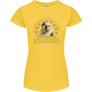 A Bulldog Dog Womens Petite Cut T-Shirt Yellow