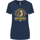 A Bulldog Dog Womens Wider Cut T-Shirt Navy Blue