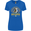 A Bulldog Dog Womens Wider Cut T-Shirt Royal Blue