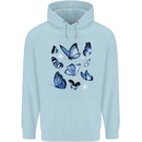 A Butterfly Collection Rhopalocera Childrens Kids Hoodie Light Blue