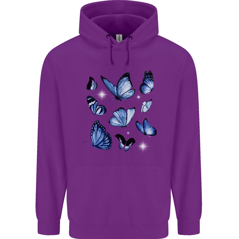 A Butterfly Collection Rhopalocera Childrens Kids Hoodie Purple