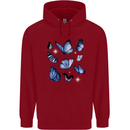 A Butterfly Collection Rhopalocera Childrens Kids Hoodie Red