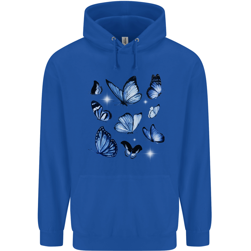 A Butterfly Collection Rhopalocera Childrens Kids Hoodie Royal Blue