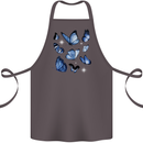 A Butterfly Collection Rhopalocera Cotton Apron 100% Organic Dark Grey