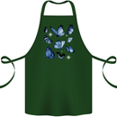 A Butterfly Collection Rhopalocera Cotton Apron 100% Organic Forest Green