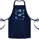 A Butterfly Collection Rhopalocera Cotton Apron 100% Organic Navy Blue