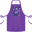 A Butterfly Collection Rhopalocera Cotton Apron 100% Organic Purple