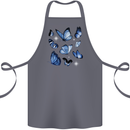 A Butterfly Collection Rhopalocera Cotton Apron 100% Organic Steel