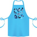 A Butterfly Collection Rhopalocera Cotton Apron 100% Organic Turquoise