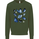 A Butterfly Collection Rhopalocera Kids Sweatshirt Jumper Forest Green