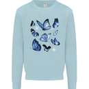 A Butterfly Collection Rhopalocera Kids Sweatshirt Jumper Light Blue