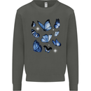 A Butterfly Collection Rhopalocera Kids Sweatshirt Jumper Storm Grey