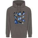 A Butterfly Collection Rhopalocera Mens 80% Cotton Hoodie Charcoal