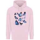 A Butterfly Collection Rhopalocera Mens 80% Cotton Hoodie Light Pink