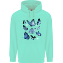 A Butterfly Collection Rhopalocera Mens 80% Cotton Hoodie Peppermint