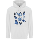A Butterfly Collection Rhopalocera Mens 80% Cotton Hoodie White