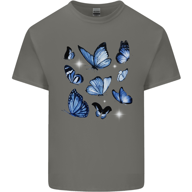 A Butterfly Collection Rhopalocera Mens Cotton T-Shirt Tee Top Charcoal