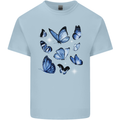 A Butterfly Collection Rhopalocera Mens Cotton T-Shirt Tee Top Light Blue