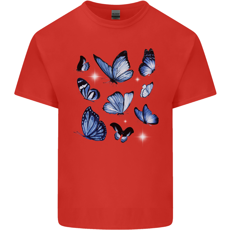 A Butterfly Collection Rhopalocera Mens Cotton T-Shirt Tee Top Red