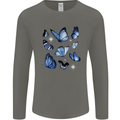 A Butterfly Collection Rhopalocera Mens Long Sleeve T-Shirt Charcoal