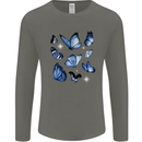 A Butterfly Collection Rhopalocera Mens Long Sleeve T-Shirt Charcoal