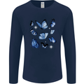 A Butterfly Collection Rhopalocera Mens Long Sleeve T-Shirt Navy Blue