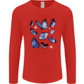 A Butterfly Collection Rhopalocera Mens Long Sleeve T-Shirt Red