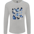 A Butterfly Collection Rhopalocera Mens Long Sleeve T-Shirt Sports Grey