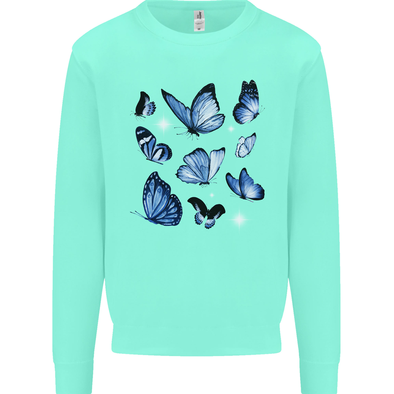 A Butterfly Collection Rhopalocera Mens Sweatshirt Jumper Peppermint