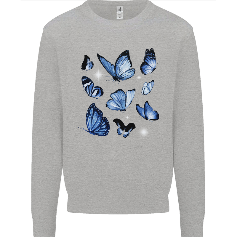 A Butterfly Collection Rhopalocera Mens Sweatshirt Jumper Sports Grey