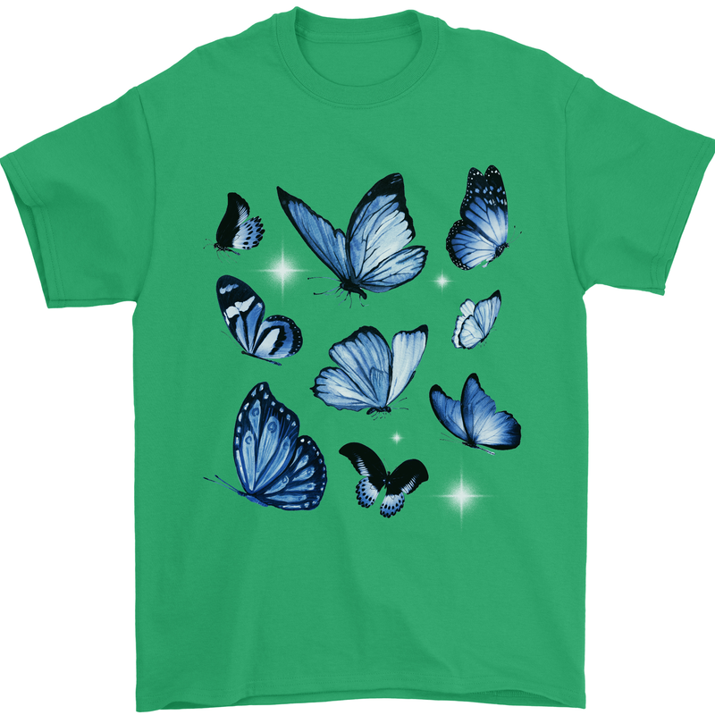 A Butterfly Collection Rhopalocera Mens T-Shirt 100% Cotton Irish Green