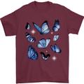 A Butterfly Collection Rhopalocera Mens T-Shirt 100% Cotton Maroon