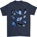 A Butterfly Collection Rhopalocera Mens T-Shirt 100% Cotton Navy Blue