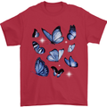 A Butterfly Collection Rhopalocera Mens T-Shirt 100% Cotton Red