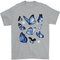 A Butterfly Collection Rhopalocera Mens T-Shirt 100% Cotton Sports Grey