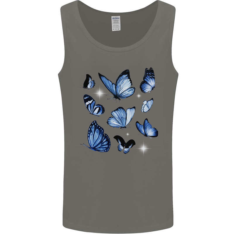 A Butterfly Collection Rhopalocera Mens Vest Tank Top Charcoal