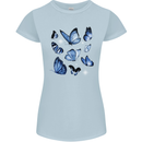 A Butterfly Collection Rhopalocera Womens Petite Cut T-Shirt Light Blue