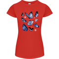 A Butterfly Collection Rhopalocera Womens Petite Cut T-Shirt Red