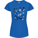 A Butterfly Collection Rhopalocera Womens Petite Cut T-Shirt Royal Blue