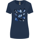 A Butterfly Collection Rhopalocera Womens Wider Cut T-Shirt Navy Blue