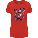 A Butterfly Collection Rhopalocera Womens Wider Cut T-Shirt Red