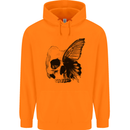A Butterfly Skull Childrens Kids Hoodie Orange