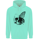 A Butterfly Skull Childrens Kids Hoodie Peppermint