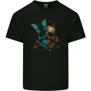 A Butterfly Skull in the Wild Kids T-Shirt Childrens Black